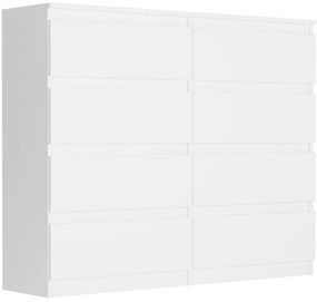 Comoda cu 8 sertare R-120-S8 - diferite variante de culoare Alb