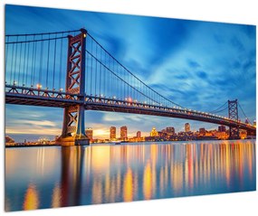 Tablou - Podul Benjamin Franklin, Philadelphia (90x60 cm)