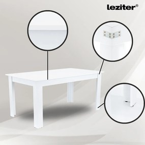 Set de masă Lola 6+1 alb-negru