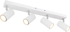Plafoniera cu 4 spoturi directionabile design modern ROBBY alb