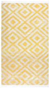 Covor de exterior, galben si bej, 115x170 cm, tesatura plata yellow and beige, 115 x 170 cm