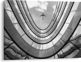 Tablou - Avionul deasupra clădirii (70x50 cm)
