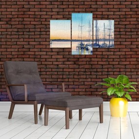 Tablou - Plimbare cu barca, aquarel (90x60 cm)