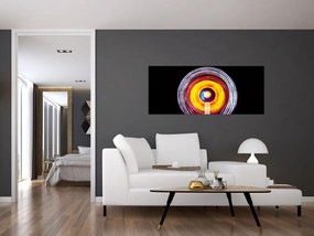 Tablou cu lumini în cerc (120x50 cm)