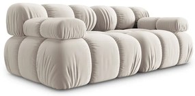 Canapea modulară bej cu tapițerie din catifea 188 cm Bellis – Micadoni