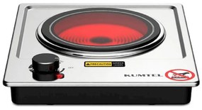 Plita electrica incorporabila/de sine statatoare Kumtel HCB-1001, 1200 W, Control temperatura, Protectie supraincalzire, Ceramica, Inox