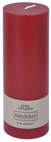 Lumânare Eco candles by Ego dekor Friendly, durată ardere 60 h, roșu