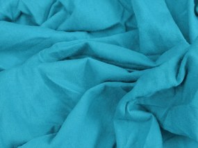 Cearsaf Jersey cu lycra turcoaz 90 x 200 cm