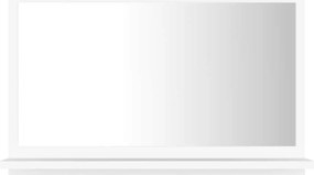 vidaXL Oglindă de baie, alb, 60x10,5x37 cm, lemn prelucrat