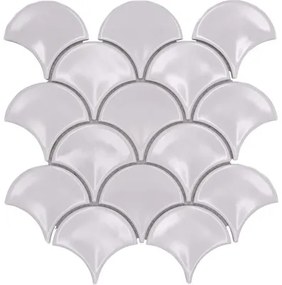 Mozaic ceramic FS 07W alb lucios 25,6x27,3 cm