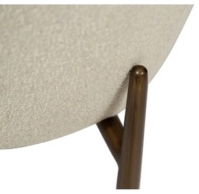 Fotoliu crem cu tapițerie din țesătură bouclé Glam – DAN-FORM Denmark