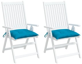 Perne de scaun, 2 buc., albastru deschis, 40 x 40 x 7 cm, textil 2, Albastru deschis, 40 x 40 x 7 cm