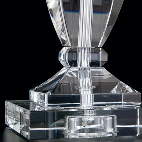 Veioza design decorativ cu cristal K9 POKAL alb/crom