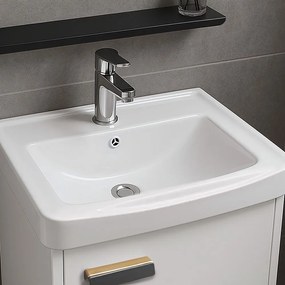 Set mobilier de baie cu lavoar Molly 40cm White