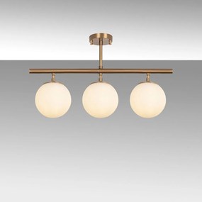 Plafonieră bronz cu abajur din sticlă ø 15 cm Atmaca – Opviq lights