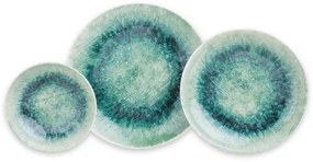 Set de veselă din porțelan, 18 piese, albastru