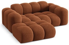 Colțar teracotă cu tapițerie din chenille (cu colț pe partea stângă/cu șezlong) Treno – Cosmopolitan Design