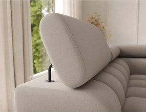 Colțar maro deschis extensibil cu tapițerie din catifea (cu colț pe partea stângă/în formă de "U") Feraria – ELTAP