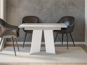 Masă sufragerie extensibilă 120 cm Jeremias (Gri + Alb) (pentru 4-6 persoane). 1105345