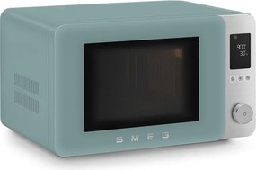 Cuptor cu microunde combinat cu aer cald SMEG Collezione MOC02EGMEU, 900 W, 27 l, 25 de programe, închidere lină, setări personalizate, verde