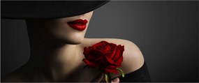 Tablou - Femeia cu flori (120x50 cm)