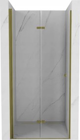 Mexen Lima uși de duș pliabile 80 cm, transparente, aurii - 856-080-000-50-00