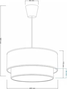 Brilagi - Lustră LED pentru copii pe cablu BOBO, 1x E27/60W/230V, Ø 40 cm, alb/bej/ursuleț
