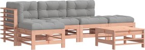 vidaXL Set mobilier de grădină cu perne, 6 piese, lemn masiv Douglas