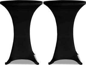 vidaXL Husă de masă cu picior Ø70 cm, 2 buc., negru, elastic