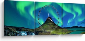 Tablou - Kirkjufell, Islanda (cu ceas) (90x30 cm)