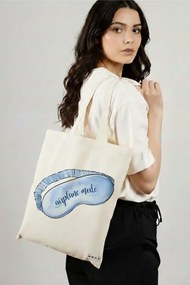 Sacosa de Panza pentru Cumparaturi, Geanta Tote Travel Girl 17, 38x34.5 cm, Alba, BEKZ®