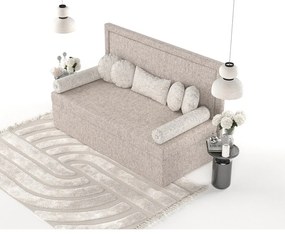 Pat maro deschis tapițat 80x200 cm Scala – Maison de Rêve