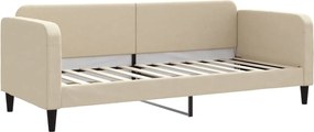 vidaXL Pat de zi, crem, 80x200 cm, material textil