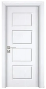 Usa Interior din MDF Novo Doors ND82, Cadru din Lemn Masiv, KIT COMPLET, Toc , Manere si balamale incluse (Culoare: Gri, Dimensiune: 60 cm, Maner: