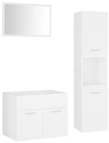 3070955 vidaXL Set mobilier de baie, alb, lemn prelucrat