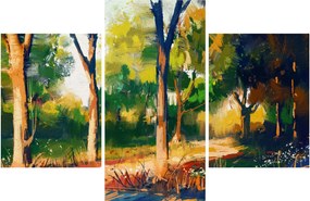 Tablou - Pădure de vară însorită, pictură (90x60 cm)
