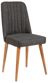 Scaun de dining gri antracit din catifea Stormi Sandalye – Kalune Design