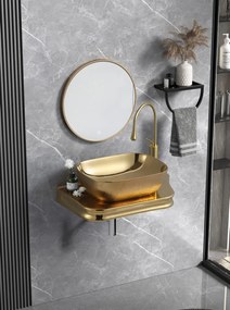 Lavoar ceramic pentru baie 65.5×37×8 cm – design compact și elegant