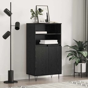 vidaXL Bufet cu raft cu depozitare cu ușă Negru 60 x 36 x 110 cm Lemn compozit