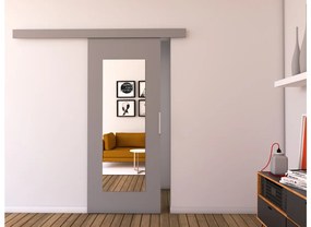 Supermobel Ușă glisantă cu oglindă STANDARD I + amortizor, 96x205, gri