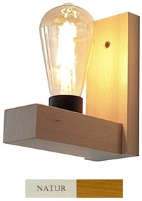 Aplica de perete rustica fabricata manual din lemn ARCOS