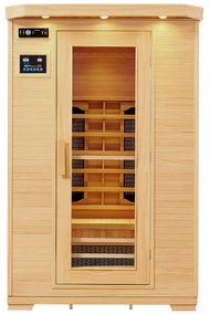 Infračervená sauna/ tepelná kabína Oslo s keramickými radiátormi a drevom Hemlock