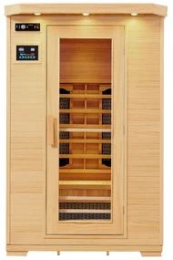 Infračervená sauna/ tepelná kabína Oslo s keramickými radiátormi a drevom Hemlock