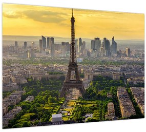 Tablou pe sticlă - Panorama Parisului (70x50 cm)