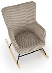 Fotoliu tip balansoar Belmiro velvet gri H92 cm