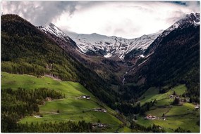 Tablou - Valea la poalele munților (90x60 cm)