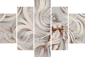 Tablou - Zeița motiv floral (150x105 cm)