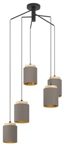 Eglo 99447 - Lustră suspendată cu cablu ALBARIZA 5xE27/40W/230V stil păianjen