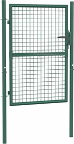 vidaXL Poartă de gard din oțel, 100x125 cm, verde