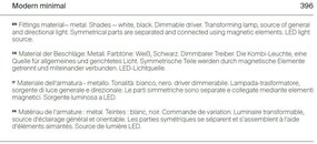 Lustra LED, pendul design modern Supersymmetry alb 88,6cm